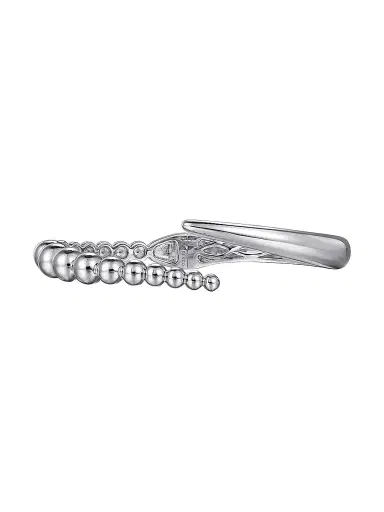Gabriel & Co Women's Bujukan Sterling Silver Bypass Bangle | Thumbnail 1 Gabriel & Co Women's Bujukan Sterling Silver Bypass Bangle | Thumbnail 1