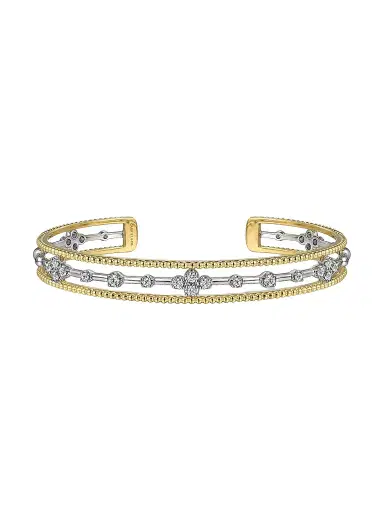 Gabriel & Co Women's Bujukan Buttercup Two-Tone 14K Gold & 0.40 TCW Diamond Cuff | Thumbnail 1 Gabriel & Co Women's Bujukan Buttercup Two-Tone 14K Gold & 0.40 TCW Diamond Cuff | Thumbnail 1