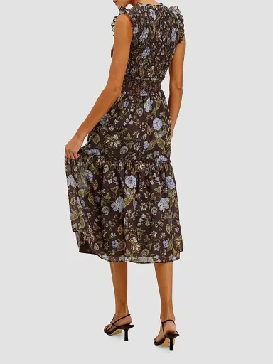 RAILS Women's Vivier Smocked Midi Dress | Thumbnail 6 RAILS Women's Vivier Smocked Midi Dress | Thumbnail 6