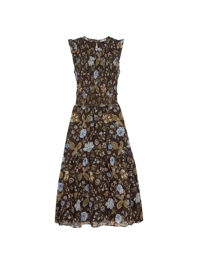 Women's Vivier Smocked Midi Dress Women's Vivier Smocked Midi Dress
