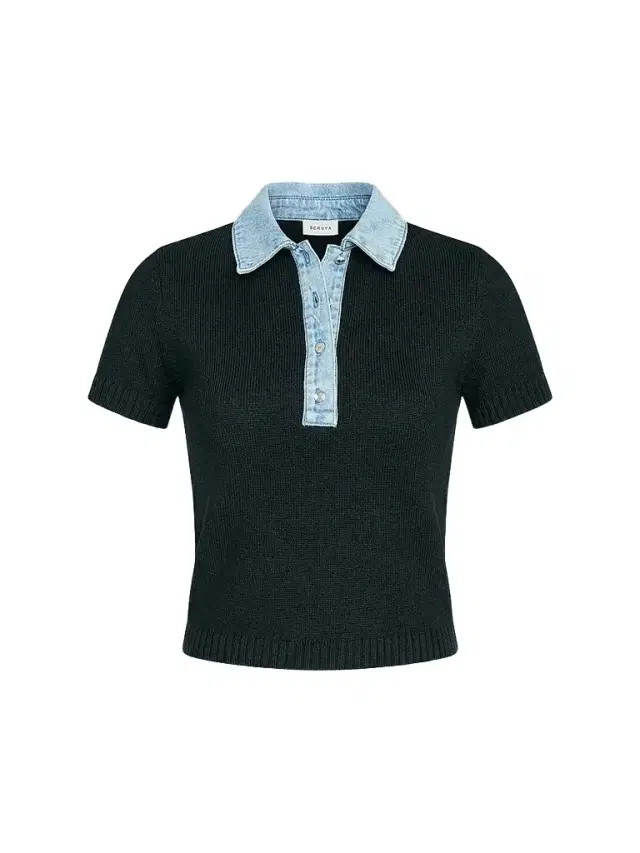 Women's Erika Mixed-Media Short-Sleeve Polo Top Women's Erika Mixed-Media Short-Sleeve Polo Top