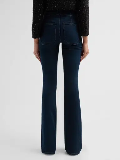 Veronica Beard Women's Beverly Chain-Trimmed High-Rise Jeans | Thumbnail 3 Veronica Beard Women's Beverly Chain-Trimmed High-Rise Jeans | Thumbnail 3