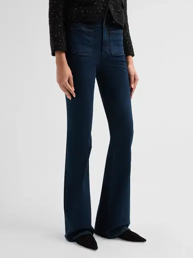 Veronica Beard Women's Beverly Chain-Trimmed High-Rise Jeans | Thumbnail 4 Veronica Beard Women's Beverly Chain-Trimmed High-Rise Jeans | Thumbnail 4