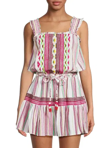 Ramy Brook Women's Jaelyn Printed Cotton Minidress | Thumbnail 3 Ramy Brook Women's Jaelyn Printed Cotton Minidress | Thumbnail 3
