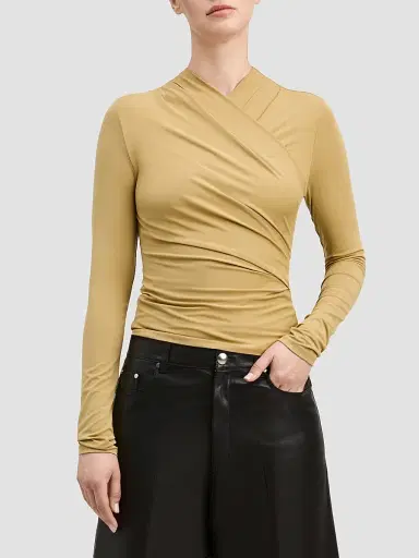 DEREK LAM 10 CROSBY Women's Isaiah Jersey Wrap Top | Thumbnail 4 DEREK LAM 10 CROSBY Women's Isaiah Jersey Wrap Top | Thumbnail 4