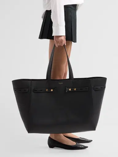 Thom Browne Women's Mr. Thom Cabas Leather Bag | Thumbnail 2 Thom Browne Women's Mr. Thom Cabas Leather Bag | Thumbnail 2