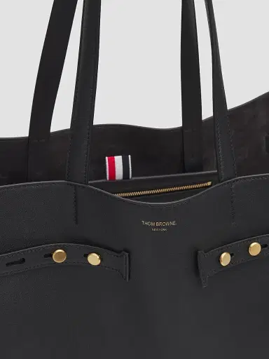 Thom Browne Women's Mr. Thom Cabas Leather Bag | Thumbnail 6 Thom Browne Women's Mr. Thom Cabas Leather Bag | Thumbnail 6