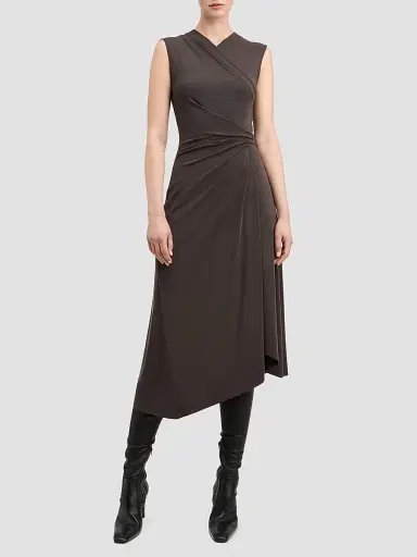 DEREK LAM 10 CROSBY Women's Amy Draped Jersey Midi Dress | Thumbnail 2 DEREK LAM 10 CROSBY Women's Amy Draped Jersey Midi Dress | Thumbnail 2