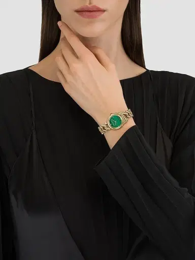 Ferragamo Women's Gancini Twisted Chain IP Yellow Gold Stainless Steel Bracelet Watch/28MM | Thumbnail 2 Ferragamo Women's Gancini Twisted Chain IP Yellow Gold Stainless Steel Bracelet Watch/28MM | Thumbnail 2