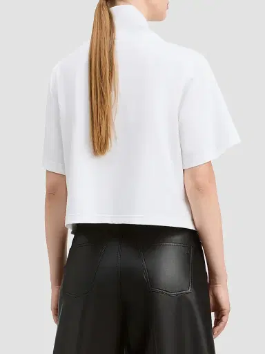 DEREK LAM 10 CROSBY Women's Jonathan Funnel Neck Cotton-Blend T-Shirt | Thumbnail 3 DEREK LAM 10 CROSBY Women's Jonathan Funnel Neck Cotton-Blend T-Shirt | Thumbnail 3