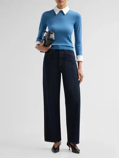 Alice + Olivia Women's Porla Collared Wool Sweater | Thumbnail 2 Alice + Olivia Women's Porla Collared Wool Sweater | Thumbnail 2