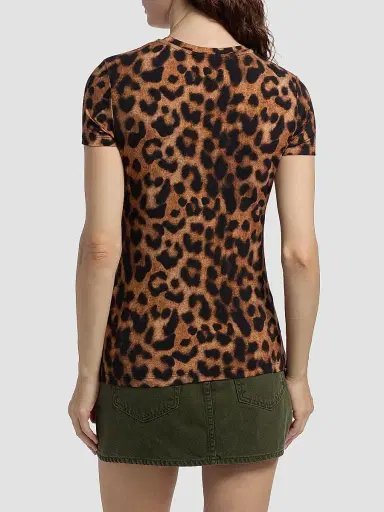 L'Agence Women's Ressi Leopard Crewneck T-Shirt | Thumbnail 5 L'Agence Women's Ressi Leopard Crewneck T-Shirt | Thumbnail 5