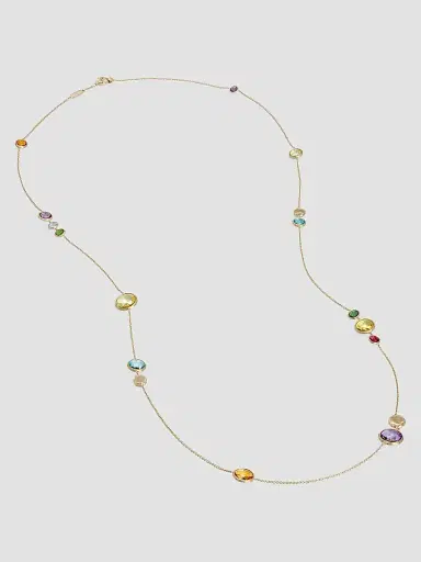 MARCO BICEGO Women's Jaipur Color 18K Yellow Gold & Multi-Stone Long Station Necklace | Thumbnail 3 MARCO BICEGO Women's Jaipur Color 18K Yellow Gold & Multi-Stone Long Station Necklace | Thumbnail 3