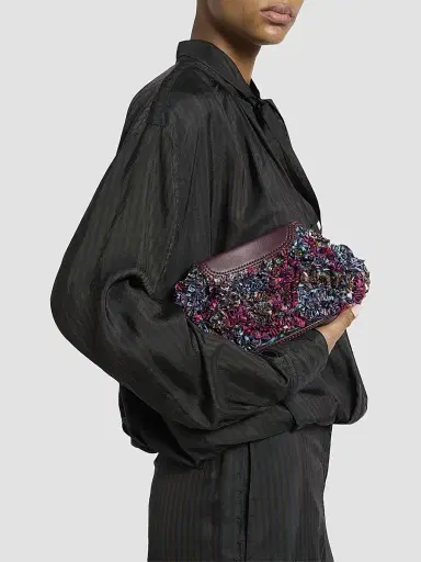 Dries Van Noten Women's Embroidered Chain-Strap Clutch | Thumbnail 2 Dries Van Noten Women's Embroidered Chain-Strap Clutch | Thumbnail 2
