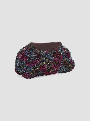 Dries Van Noten Women's Embroidered Chain-Strap Clutch | Thumbnail 3 Dries Van Noten Women's Embroidered Chain-Strap Clutch | Thumbnail 3