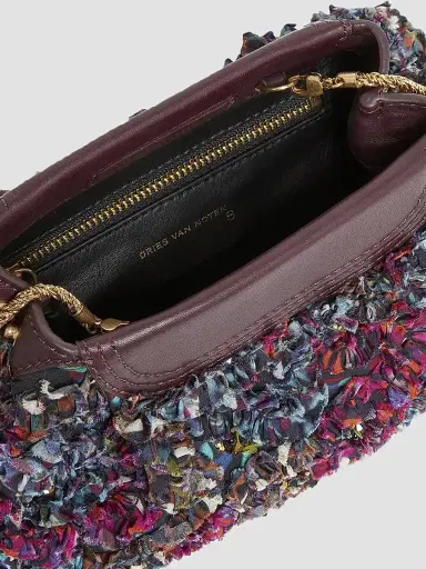Dries Van Noten Women's Embroidered Chain-Strap Clutch | Thumbnail 4 Dries Van Noten Women's Embroidered Chain-Strap Clutch | Thumbnail 4