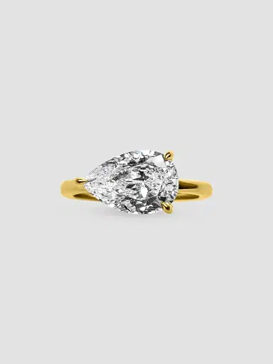 FANTASIA by DESERIO Women's 14K Yellow Gold & 3.00 TCW Cubic Zirconia Solitaire Ring | Thumbnail 2 FANTASIA by DESERIO Women's 14K Yellow Gold & 3.00 TCW Cubic Zirconia Solitaire Ring | Thumbnail 2