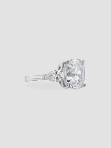 FANTASIA by DESERIO Women's 14K White Gold & 9.50 TCW Cubic Zirconia 3-Stone Ring | Thumbnail 3 FANTASIA by DESERIO Women's 14K White Gold & 9.50 TCW Cubic Zirconia 3-Stone Ring | Thumbnail 3
