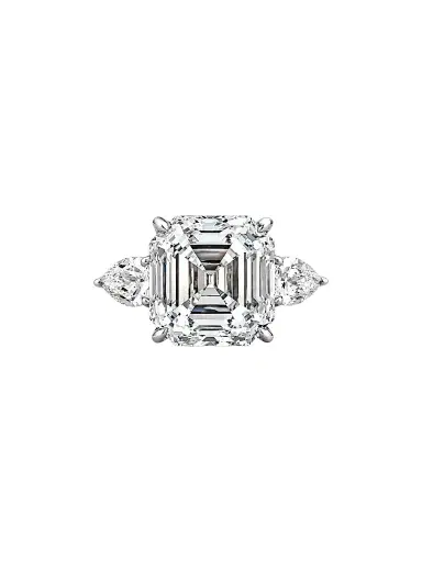 FANTASIA by DESERIO Women's 14K White Gold & 9.50 TCW Cubic Zirconia 3-Stone Ring | Thumbnail 1 FANTASIA by DESERIO Women's 14K White Gold & 9.50 TCW Cubic Zirconia 3-Stone Ring | Thumbnail 1