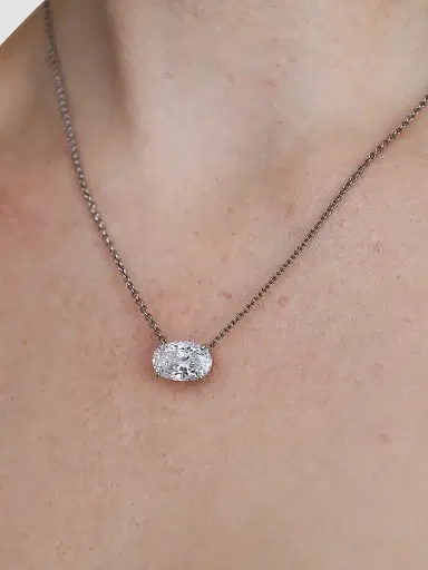 FANTASIA by DESERIO Women's Sterling Silver & 5.00 TCW Cubic Zirconia Pendant Necklace | Thumbnail 2 FANTASIA by DESERIO Women's Sterling Silver & 5.00 TCW Cubic Zirconia Pendant Necklace | Thumbnail 2