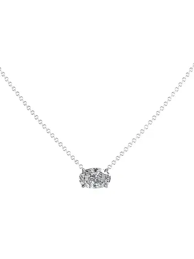 FANTASIA by DESERIO Women's Sterling Silver & 5.00 TCW Cubic Zirconia Pendant Necklace | Thumbnail 1 FANTASIA by DESERIO Women's Sterling Silver & 5.00 TCW Cubic Zirconia Pendant Necklace | Thumbnail 1