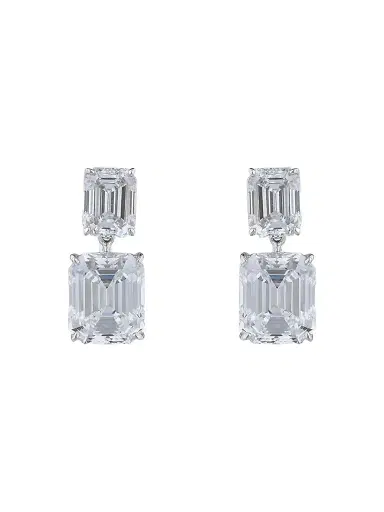 FANTASIA by DESERIO Women's Sterling Silver & 19.00 TCW Cubic Zirconia Double Drop Earrings | Thumbnail 1 FANTASIA by DESERIO Women's Sterling Silver & 19.00 TCW Cubic Zirconia Double Drop Earrings | Thumbnail 1