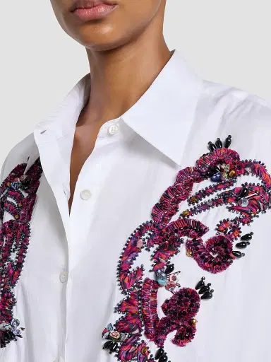 Dries Van Noten Women's Casia Embroidered Cotton Shirt | Thumbnail 5 Dries Van Noten Women's Casia Embroidered Cotton Shirt | Thumbnail 5