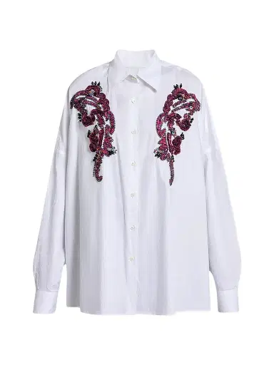 Dries Van Noten Women's Casia Embroidered Cotton Shirt | Thumbnail 1 Dries Van Noten Women's Casia Embroidered Cotton Shirt | Thumbnail 1