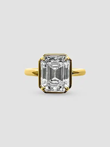 FANTASIA by DESERIO Women's 14K Yellow Gold & 5.00 TCW Cubic Zirconia Solitaire Ring | Thumbnail 4 FANTASIA by DESERIO Women's 14K Yellow Gold & 5.00 TCW Cubic Zirconia Solitaire Ring | Thumbnail 4