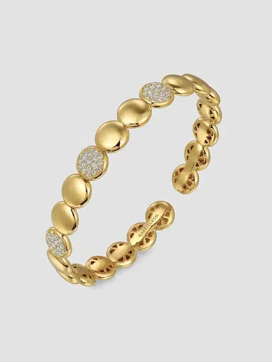Gabriel & Co Women's Contemporary 14K Yellow Gold & 0.55 TCW Diamond Cuff | Thumbnail 3 Gabriel & Co Women's Contemporary 14K Yellow Gold & 0.55 TCW Diamond Cuff | Thumbnail 3