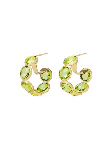 MARCO BICEGO Women's Jaipur Color 18K Yellow Gold & Peridot Hoop Earrings | Thumbnail 1 MARCO BICEGO Women's Jaipur Color 18K Yellow Gold & Peridot Hoop Earrings | Thumbnail 1