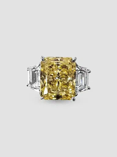 FANTASIA by DESERIO Women's 14K White Gold & 6.50 TCW Cubic Zirconia 3-Stone Ring | Thumbnail 3 FANTASIA by DESERIO Women's 14K White Gold & 6.50 TCW Cubic Zirconia 3-Stone Ring | Thumbnail 3