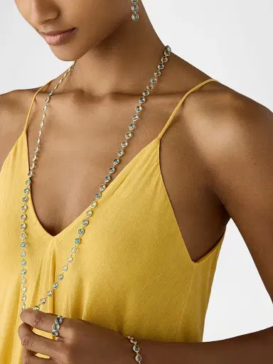 MARCO BICEGO Women's Jaipur Color 18K Yellow Gold & Blue Topaz Necklace | Thumbnail 2 MARCO BICEGO Women's Jaipur Color 18K Yellow Gold & Blue Topaz Necklace | Thumbnail 2