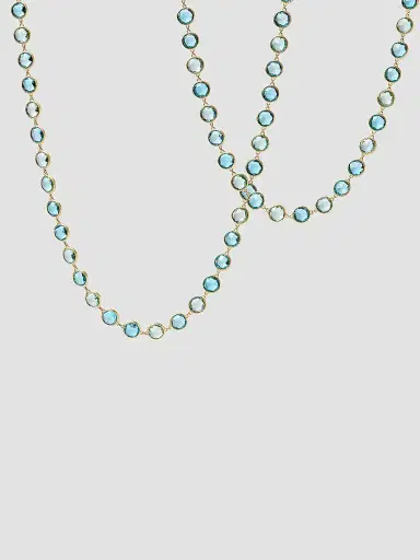 MARCO BICEGO Women's Jaipur Color 18K Yellow Gold & Blue Topaz Necklace | Thumbnail 3 MARCO BICEGO Women's Jaipur Color 18K Yellow Gold & Blue Topaz Necklace | Thumbnail 3