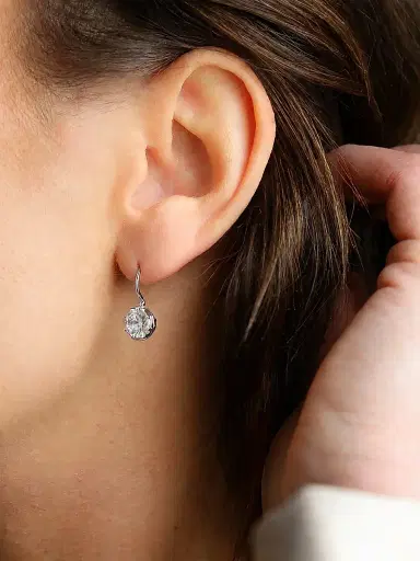 FANTASIA by DESERIO Women's Sterling Silver & 1.00 TCW Cubic Zirconia Drop Earrings | Thumbnail 2 FANTASIA by DESERIO Women's Sterling Silver & 1.00 TCW Cubic Zirconia Drop Earrings | Thumbnail 2