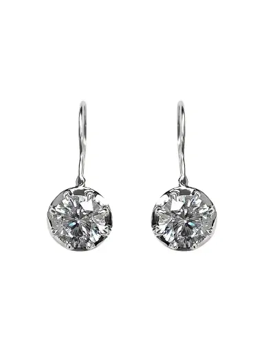 FANTASIA by DESERIO Women's Sterling Silver & 1.00 TCW Cubic Zirconia Drop Earrings | Thumbnail 1 FANTASIA by DESERIO Women's Sterling Silver & 1.00 TCW Cubic Zirconia Drop Earrings | Thumbnail 1