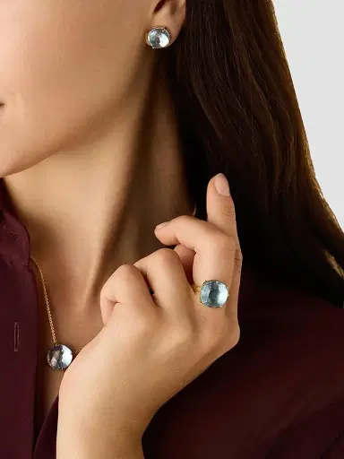MARCO BICEGO Women's Jaipur Color 18K Yellow Gold & Blue Topaz Ring | Thumbnail 2 MARCO BICEGO Women's Jaipur Color 18K Yellow Gold & Blue Topaz Ring | Thumbnail 2