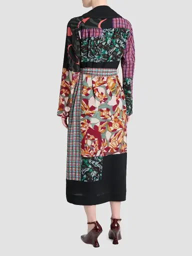 Dries Van Noten Women's Rolana Printed Long Trench Coat | Thumbnail 3 Dries Van Noten Women's Rolana Printed Long Trench Coat | Thumbnail 3