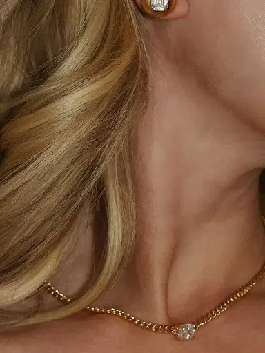 FANTASIA by DESERIO Women's Legacy Monaco 18K-Yellow-Gold Vermeil & 1.50 TCW Cubic Zirconia Necklace | Thumbnail 2 FANTASIA by DESERIO Women's Legacy Monaco 18K-Yellow-Gold Vermeil & 1.50 TCW Cubic Zirconia Necklace | Thumbnail 2