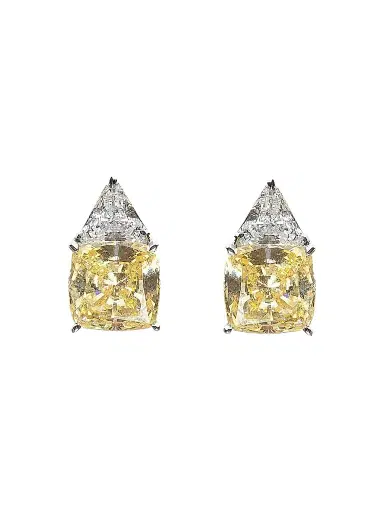FANTASIA by DESERIO Women's Sterling Silver & 8.10 TCW Cubic Zirconia Double Stud Earrings | Thumbnail 1 FANTASIA by DESERIO Women's Sterling Silver & 8.10 TCW Cubic Zirconia Double Stud Earrings | Thumbnail 1