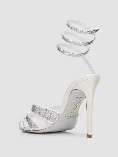 René Caovilla Women's Dania 105MM Crystal Satin Sandals | Thumbnail 4 René Caovilla Women's Dania 105MM Crystal Satin Sandals | Thumbnail 4