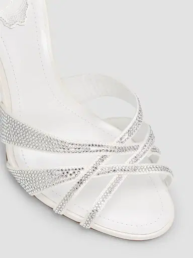 René Caovilla Women's Dania 105MM Crystal Satin Sandals | Thumbnail 5 René Caovilla Women's Dania 105MM Crystal Satin Sandals | Thumbnail 5