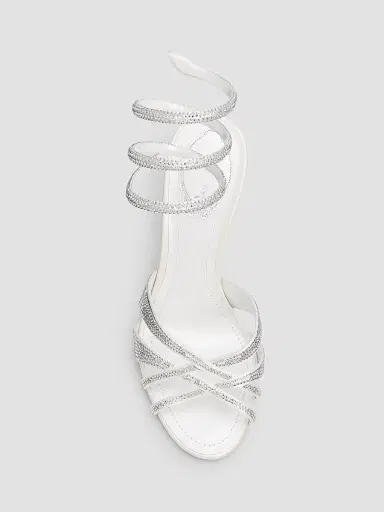 René Caovilla Women's Dania 105MM Crystal Satin Sandals | Thumbnail 6 René Caovilla Women's Dania 105MM Crystal Satin Sandals | Thumbnail 6