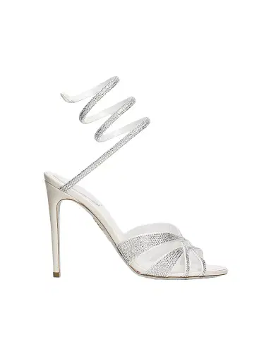 René Caovilla Women's Dania 105MM Crystal Satin Sandals | Thumbnail 1 René Caovilla Women's Dania 105MM Crystal Satin Sandals | Thumbnail 1