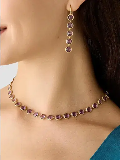 MARCO BICEGO Women's Jaipur Color 18K Yellow Gold & Amethyst Necklace | Thumbnail 2 MARCO BICEGO Women's Jaipur Color 18K Yellow Gold & Amethyst Necklace | Thumbnail 2