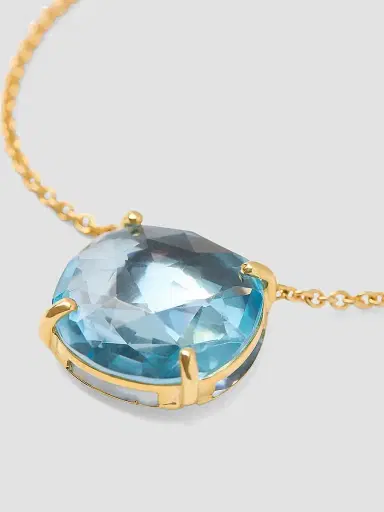 MARCO BICEGO Women's Jaipur Color 18K Yellow Gold & Blue Topaz Pendant Necklace | Thumbnail 3 MARCO BICEGO Women's Jaipur Color 18K Yellow Gold & Blue Topaz Pendant Necklace | Thumbnail 3