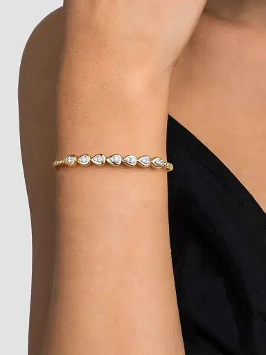 Gabriel & Co Women's Bujukan Two-Tone 14K Gold & 0.50 TCW Diamond Beaded Cuff | Thumbnail 2 Gabriel & Co Women's Bujukan Two-Tone 14K Gold & 0.50 TCW Diamond Beaded Cuff | Thumbnail 2