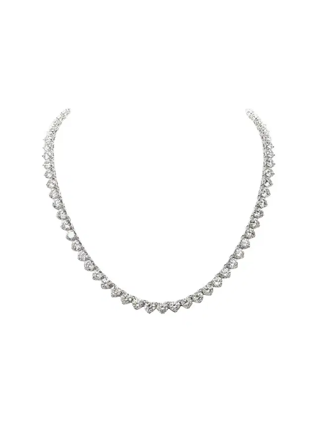 Women's Sterling Silver & 24.00 TCW Cubic Zirconia Tennis Necklace Women's Sterling Silver & 24.00 TCW Cubic Zirconia Tennis Necklace