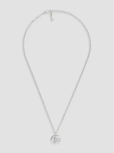 Gucci Men's GG Marmont Sterling Silver Logo Pendant Necklace | Thumbnail 3 Gucci Men's GG Marmont Sterling Silver Logo Pendant Necklace | Thumbnail 3