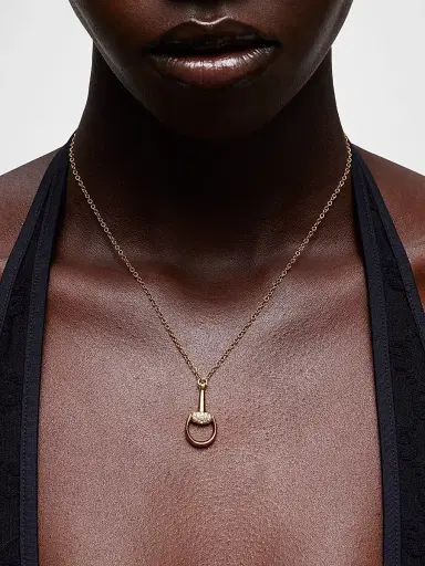 Gucci Women's Horsebit 18K Yellow Gold & 0.21 TCW Diamond Pendant Necklace | Thumbnail 2 Gucci Women's Horsebit 18K Yellow Gold & 0.21 TCW Diamond Pendant Necklace | Thumbnail 2
